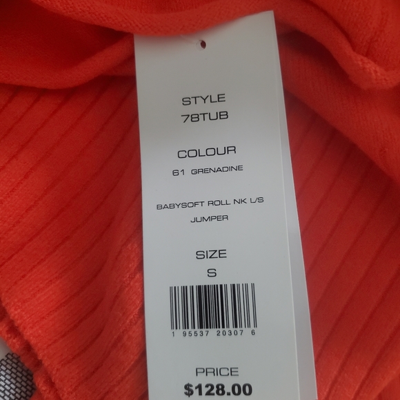 NWT, Turtleneck sweater French Connection, size Small (S), red/orange - Picture 2 of 2